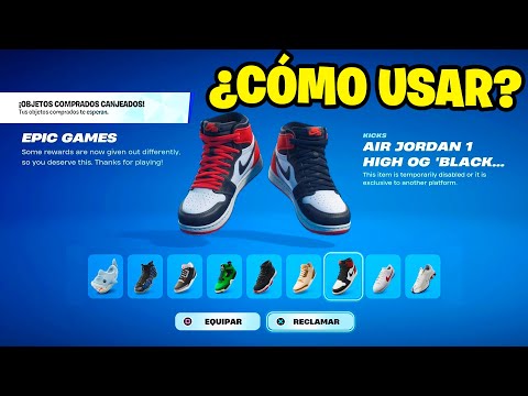 ¿CÓMO USAR LAS ZAPATILLAS en TUS SKINS de FORTNITE? 🔥 👟 ¿CÓMO EQUIPAR LOS ZAPATOS EN LAS SKINS?