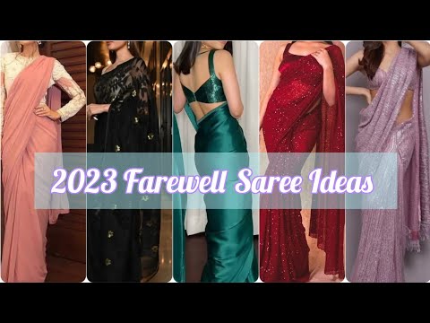 Latest Farewell Saree designs || Farewell Saree designs ideas for girls || Simple Farewell saree