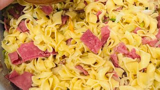 Corned Beef & Cabbage Casserole (Haluski)