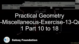 Practical Geometry Circles-Miscs-Exercise-13-Question 1 Part 10 to 18