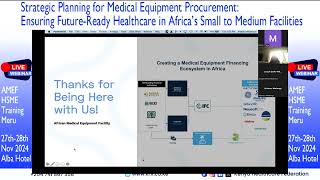 Webinar on Strategic Planning for Medical Equipment Procurement