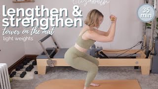 lengthen the spine & strengthen the powerhouse  // tower pilates on the mat