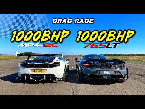 MCLAREN EVOLUTION.. 1000BHP 765LT v 1000BHP 12C: DRAG RACE