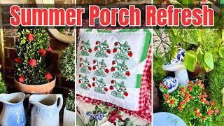 🌞🍓 Summer Porch Refresh 🌿 Easy Budget Decorating Ideas for a Cozy Front Porch!