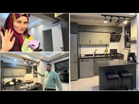 YAZLIK EVİMİZE YERLEŞİYORUZ PART 1 | MUTFAĞI TEMİZLEYİP DÜZENİMİ KURUYORUM | TAŞINMA VLOGU