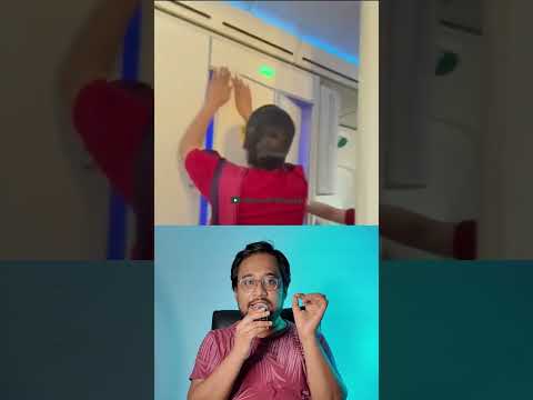 Air India ki Mid flight toilet ka gate tut gaya #shorts IG/@rozersandhu1