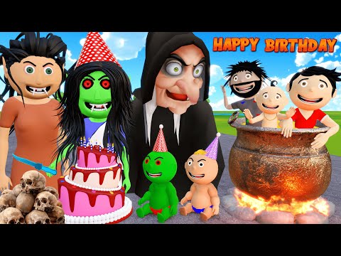 Chudail Aunty Ka Happy Birthday | Pagal Beta | Desi Comedy Video | Cartoon |  Bittu Sittu Toons