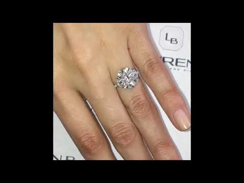 5 ct Round Moissanite Hidden Halo Design
