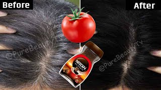 White hair to black hair naturally in just 3 minutes and grow long hair fast with Coffee