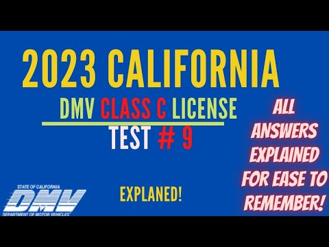 california written drivers class c license test