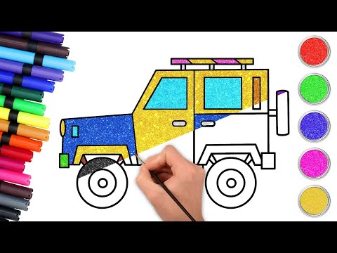 Step-by-Step: How to Draw a Jeep🚙 | Easy Drawing Kaise Banate Hain | Chiki Art Hindi