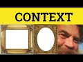 Understanding Contextual Meanings