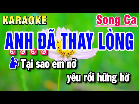 Karaoke Anh Đã Thay Lòng Nhạc Sống Song Ca | Beat Huỳnh Anh