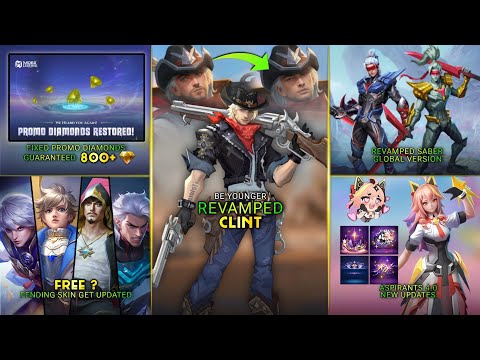 NEW LOOK CLINT REVAMP, FREE SKIN EVENT, REVAMPED SABER UPDATE - Mobile Legends: Bang Bnag