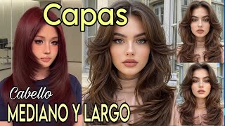 💇‍♀️CAPAS LARGAS| Transforma tu Melena y Resalta tu Rostro en Cabellos Medianos y Largo