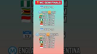FIFA WORLD CUP 2026,SEMI FINALS FIXTURES,#shorts #shortvideo