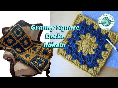 Granny Square Decke Häkelanleitung Anfänger