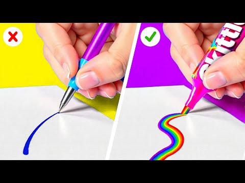 KIAT MENGGAMBAR & TRIK SENI BARU! Tutorial Mudah & Gadget Viral untuk Menggambar oleh 123 GO!