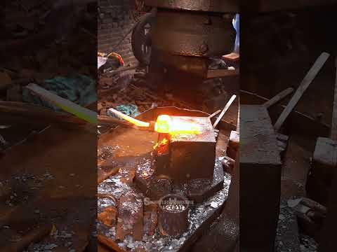 Giant Anchor Chain Recycled Into Forged Pickaxe