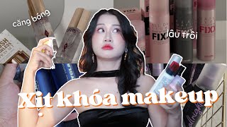 [REVIEW] Xịt khóa nền hot tiktok phần 2: Kryolan, FIXX, 3CE,.. lâu trôi, mịn lì cả ngày hè| Ngân đây