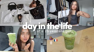 prepping for my paris trip + community goods matcha at home! day in the life of a 25yo girl
