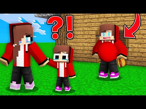 JJ's Wife LEFT Him because He's FAT in Minecraft Maizen Mikey!