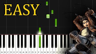 Attack on Titan - Opening 1 Theme / Guren no Yumiya - EASY Piano Tutorial