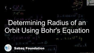 Determining Radius of an Orbit Using Bohr's Equation