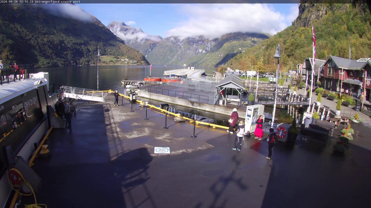 Live webcam of Geirangerfjord Cruise Port
