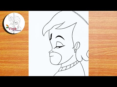 Easy and Beautiful Drawing of Hanuman | Easy Drawing | Bal Hanuman Sketch with Pencil