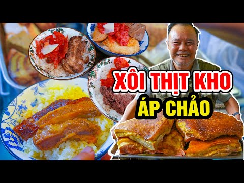 MIẾNG THỊT KHO ÁP CHẢO THẦN THÁNH XỐP MỀM ăn với Xôi rất ngon | Cách làm thủ công đầy tinh tế