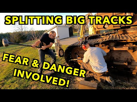 Repairing Track Adjusters On A Large Excavator, Case 170B.  Tough Job!