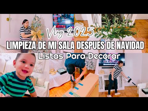 QUITAMOS EL ARBOL/LIMPIEZA DE MI SALA DESPUES DE NAVIDAD/vlog2025