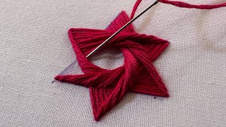 Pretty Star☆🌟☆ hand embroidery pattern|latest star hand embroidery pattern 