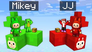 Mikey vs JJ Labubu Skyblock Survival Battle in Minecraft (Maizen)