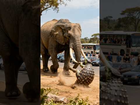 Elephant: "Don't mess with me, I'm a professional soccer player."