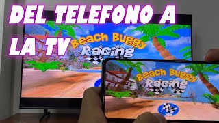  COMECTA TU TELEFONO AL LA TV PARA JUGAR Y VER VIDEOS.