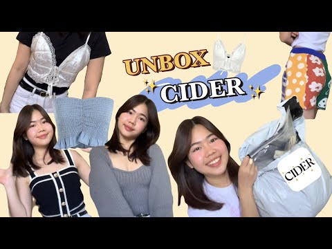 UnboxTryonเปิดถุงช้อปเสื้อผ้าจากแบรนด์Cider🛍Ciderhaul✨