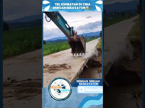 cin berulah⁉️ tes jombatan dengan eskavator⁉️😱 #shorts #shortvideo