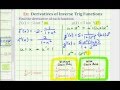 Derivatives of Inverse Trigonometric Functions