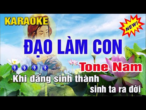 Đạo Làm Con Karaoke Tone Nam (Am) | Trung Hiếu Karaoke