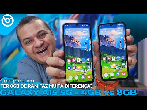 Galaxy A15 5G | Versão c/ 4GB de RAM VS 8GB de RAM! Comparativo