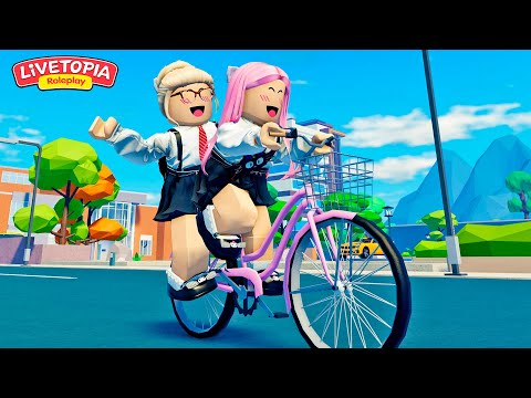 DIA DE PASSEIO DE BICICLETA COM A VOVÓ! Livetopia RP - ROBLOX