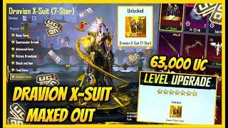 🔥63000 UC NEW X-SUIT MAXED OUT 7 STAR l DRAVION X SUIT CRATE OPENING IN BGMI l X Suit crate opening