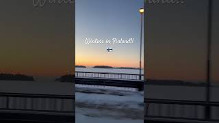Frozen sea at 8:30am -20deg C in Helsinki #finland #winterinfinland #viral