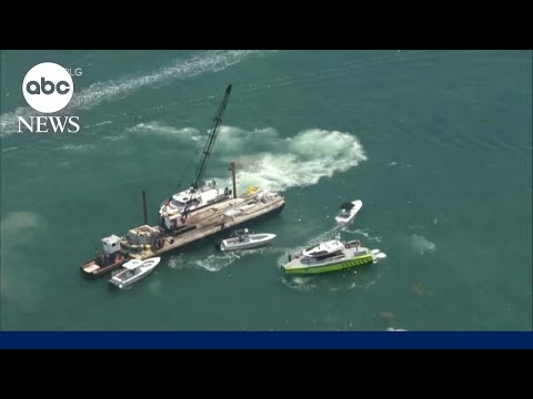 YouTube video thumbnail: At Least 2 Children Dead After Barge Crashes Into Sailboat off Miami Beach