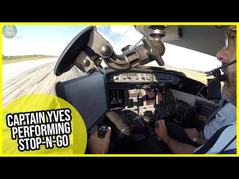 Captain Yves performing Stop-n-Go with Learjet 45 in Mirabel during Training Sortie! [AirClips]