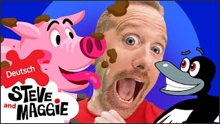 Geschichte von Bauernhoftieren | Bauernhof Lied für Kinder + MEHR von Steve and Maggie Deutsch