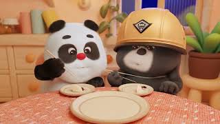 Math Q: who eats the most dumplings? 🐻🐼  #cute #animation #panda #funny #fyp