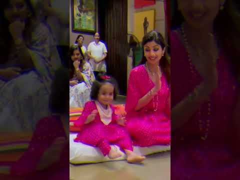 Shilpa Shetty's daughter Samisha claps #short